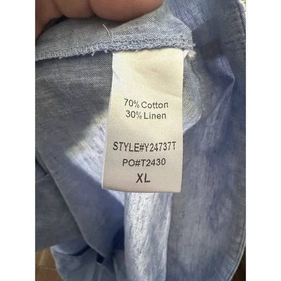 Tuckernuck Chambray Embroidered Aubury Dress Size XL Boho Coastal Western Casual - Picture 8 of 9